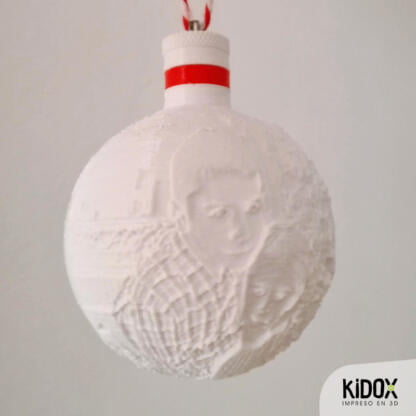 Esferas de Navidad con luz personalizadas, impresas en 3D. Kidox, impreso en 3D