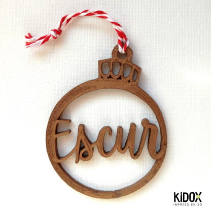 Decoración de Navidad personalizada. Bolas de Navidad con nombre. Kidox, impreso en 3D.